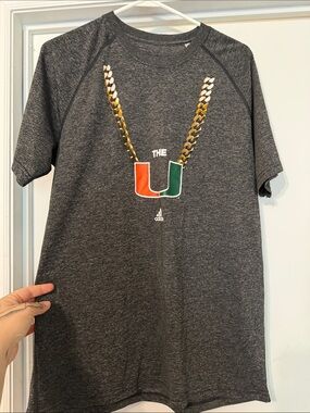 adidas Miami hurricanes shirt, large
